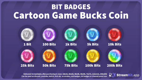 Cartoon Game Bucks Coin